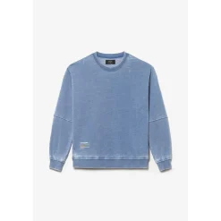 Sweat-shirt garçon, NAYBO bleu en coton