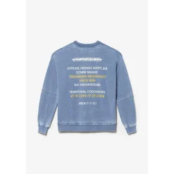 Sweat-shirt garçon, NAYBO bleu en coton