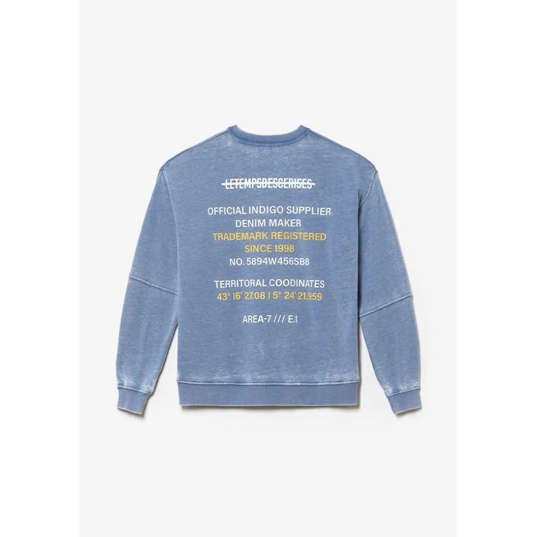 Sweat-shirt garçon, NAYBO bleu en coton