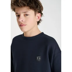 Sweat-Shirt PIPOBO bleu en coton Nels