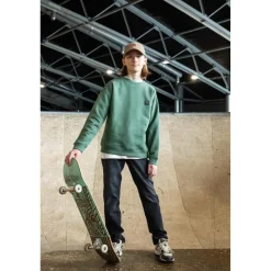 Sweat-Shirt PIPOBO vert en coton Zed