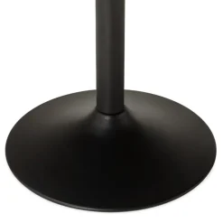 Table à diner ou de bureau ronde 'CHEF' en bois noir finition Frêne