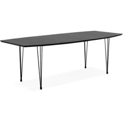 Table à dîner ou de réunion extensible 'MOTUS' noire