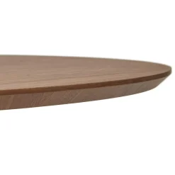 Table à dîner ronde 'SWEDY' en bois Noyer style scandinave