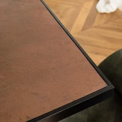 Table à manger couleur rouille effet pierre BASILE