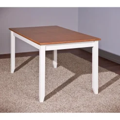 Table à manger en Pin massif Blanc