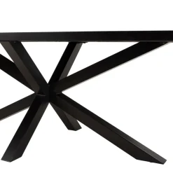 Table à manger plateau noir effet pierre BASILE