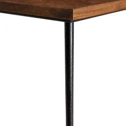 Table à manger rectangulaire en bois et pieds en métal KIARA