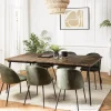Table à manger rectangulaire en bois mahogany KIARA