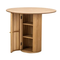 Table a Manger 4 personnes Ronde Bois Marron