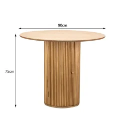 Table a Manger 4 personnes Ronde Bois Marron