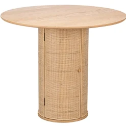 Table a Manger 4 personnes Ronde Bois Rotin