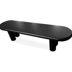 Table basse arrondie avec pieds colonnes Roady Noir