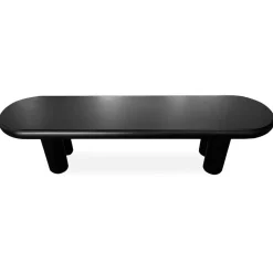 Table basse arrondie avec pieds colonnes Roady Noir