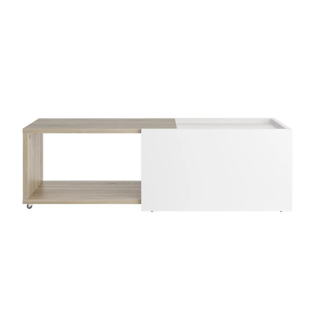 Table Basse Couleur Chêne Blanc SLIDE
