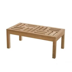 Table basse de jardin 100 x 50 cm en bois Teck