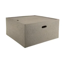 Table basse de jardin carrée 68x68 cm béton