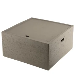 Table basse de jardin carrée 68x68 cm béton