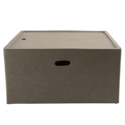 Table basse de jardin carrée 68x68 cm béton