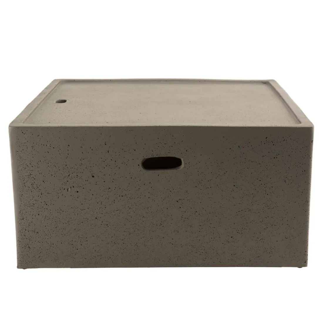 Table basse de jardin carrée 68x68 cm béton