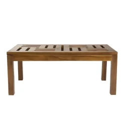 Table basse de jardin HANNA - 100 x 50 cm en bois teck huilé