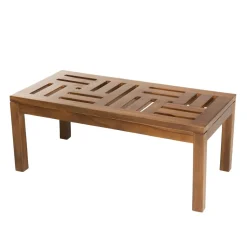 Table basse de jardin HANNA - 100 x 50 cm en bois teck huilé