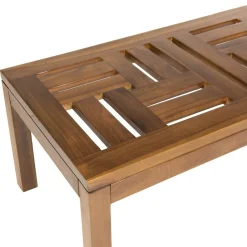 Table basse de jardin HANNA - 100 x 50 cm en bois teck huilé