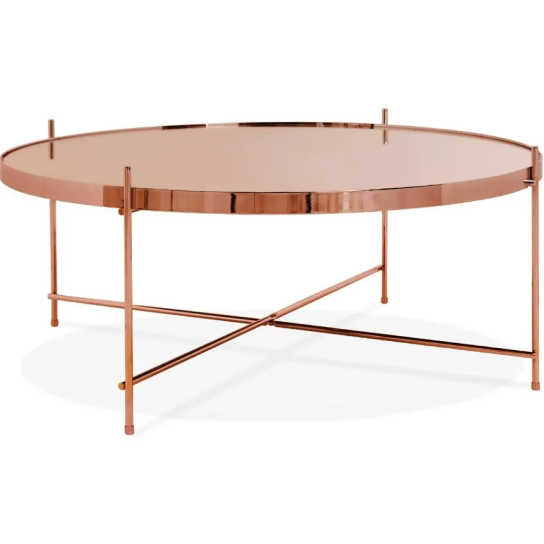 Table basse de salon 'KOLOS BIG' couleur cuivre