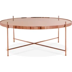 Table basse de salon 'KOLOS BIG' couleur cuivre