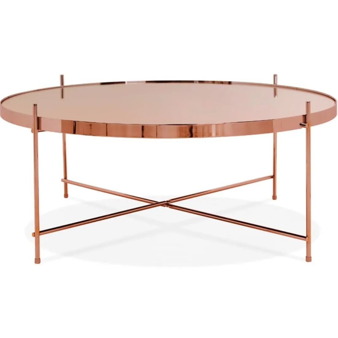 Table basse de salon 'KOLOS BIG' couleur cuivre
