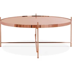 Table basse de salon 'KOLOS BIG' couleur cuivre