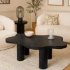 Table basse forme nuage Lagoon Effet Marbre Noir
