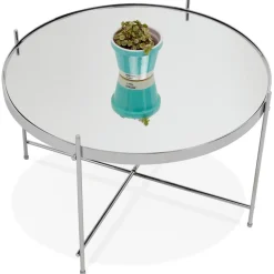 Table basse 'KOLOS MEDIUM' couleur chrome