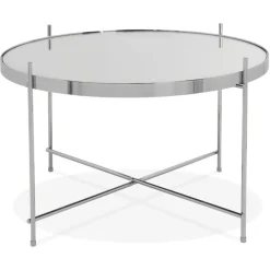 Table basse 'KOLOS MEDIUM' couleur chrome