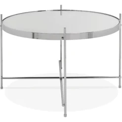 Table basse 'KOLOS MEDIUM' couleur chrome