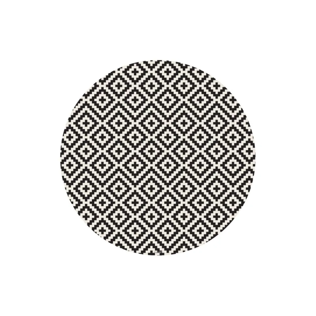 Table basse magnétique ronde à rebord Bipolart Métal Or avec 1 Top Motif Contraste