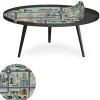 Table basse magnétique ronde à rebord Bipolart Métal Noir avec 1 Top City