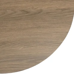 Table basse ronde couleur mocha, pieds métal noir JULIA