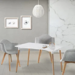 Table Blanche Rectangulaire 115X75cm