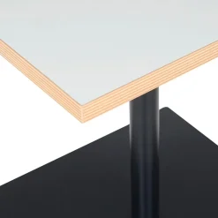 Table carrée 'FUSION SQUARE' blanche et structure noire