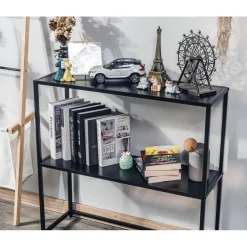 Table Console Design Industriel Moderne Noir