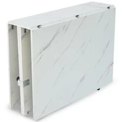 Table console extensible Nefertiti Effet marbre blanc
