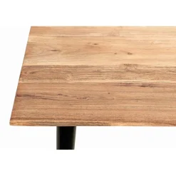 Table d'appoint plateau en bois massif d'acacia naturel