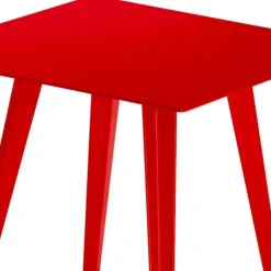 Table d'appoint carrée Bipolart Métal Rouge