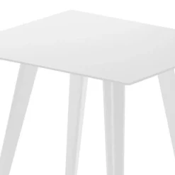 Table d'appoint carrée Bipolart Métal Blanc