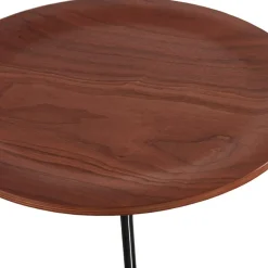 Table d'appoint design 'TSUNAMI' noire style industriel