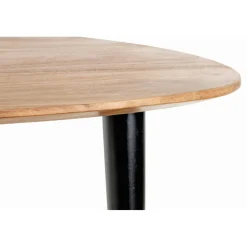 Table d’appoint en tube d'acier plateau en bois massif d'acacia naturel