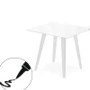 Table d'appoint magnétique carrée Bipolart Métal Blanc avec 1 Top Tableau blanc effaçable