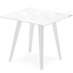 Table d'appoint magnétique carrée Bipolart Métal Blanc avec 1 Top Tableau blanc effaçable