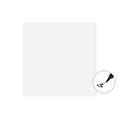Table d'appoint magnétique carrée Bipolart Métal Rouge avec 1 Top Tableau blanc effaçable